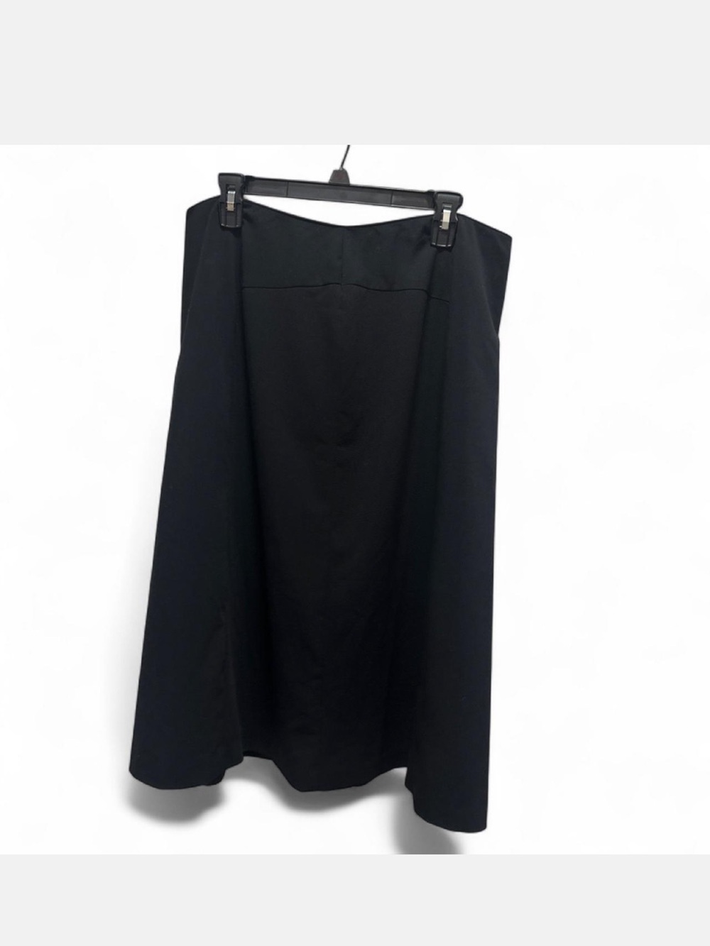 Evan Picone Black A-Line Midi Skirt